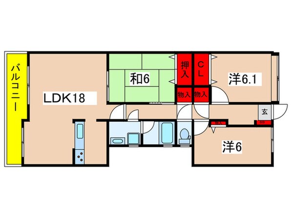 読売ランド第一マンションズの物件間取画像